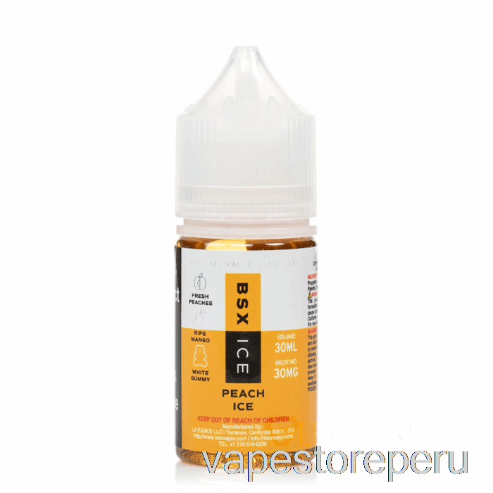 Vape Recargable Melocotón Hielo - Bsx Salt Series - 30ml 50mg